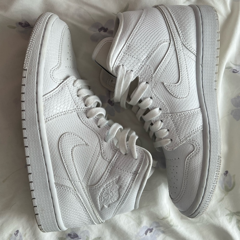 Women’s Air Jordan 1 Mid 'White Snakeskin”